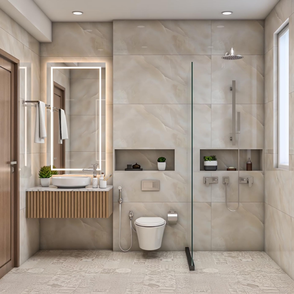 Mẫu thiết kế nội thất chung cư 60m² WC