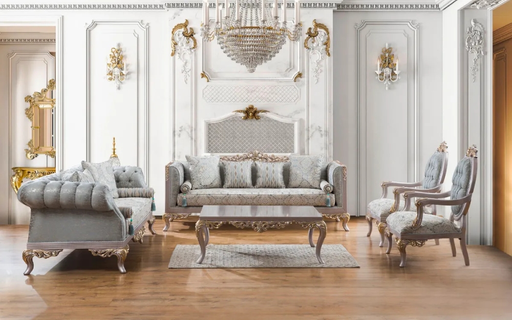 Phòng khách phong cách thiết kế nội thất Baroque