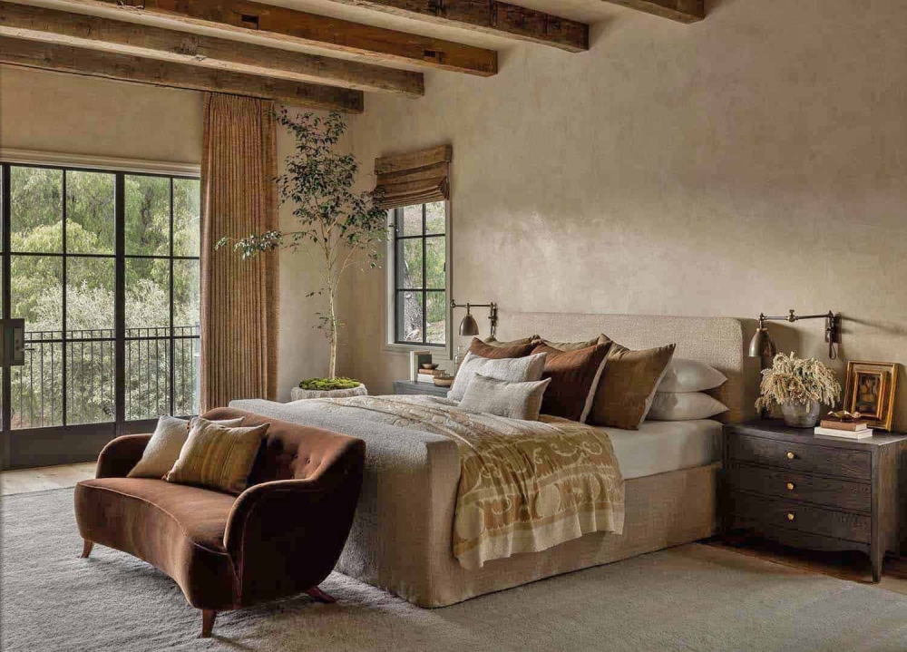 Phòng ngủ phong cách thiết kế nội thất Đồng Quê