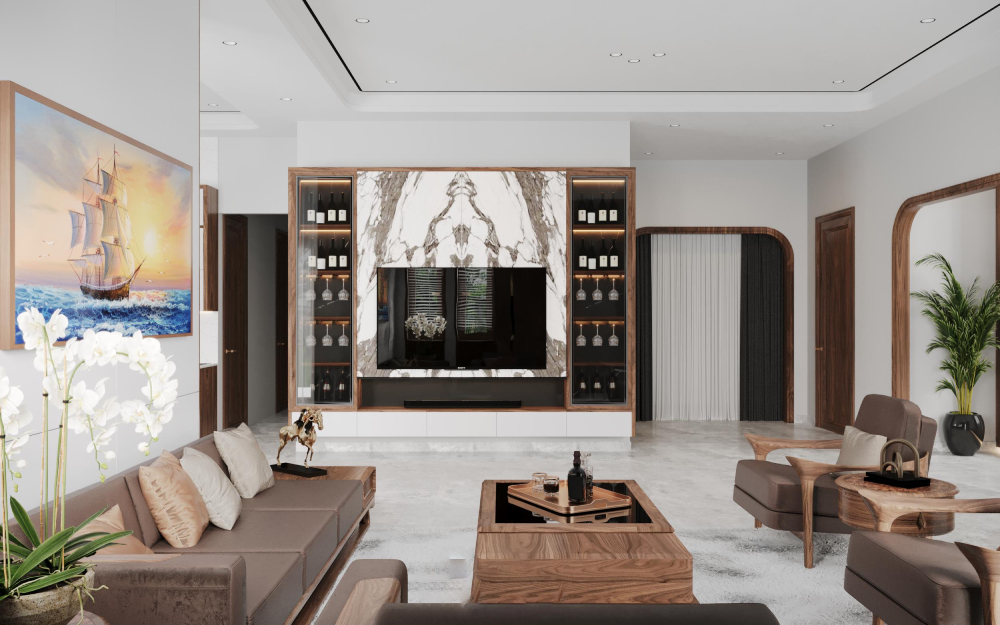 Các mẫu phòng khách đẹp cho nhà cấp 4 phổ biến