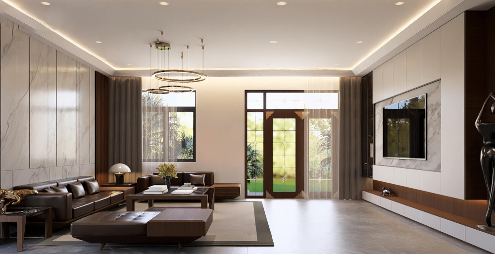 Các mẫu phòng khách đẹp cho nhà cấp 4 phổ biến