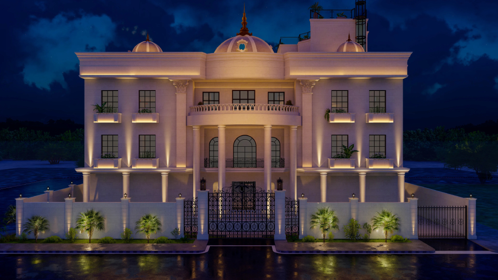 Cách thiết kế ánh sáng mặt tiền cho biệt thự