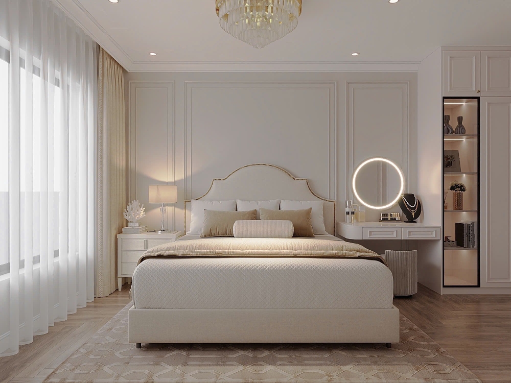Thiết kế căn hộ chung cư 130m² cho phòng ngủ master