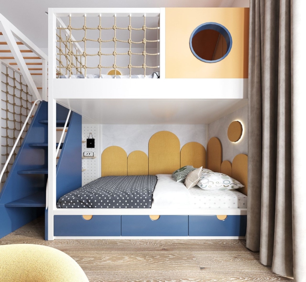 Thiết kế căn hộ chung cư 130m² cho phòng ngủ cho bé