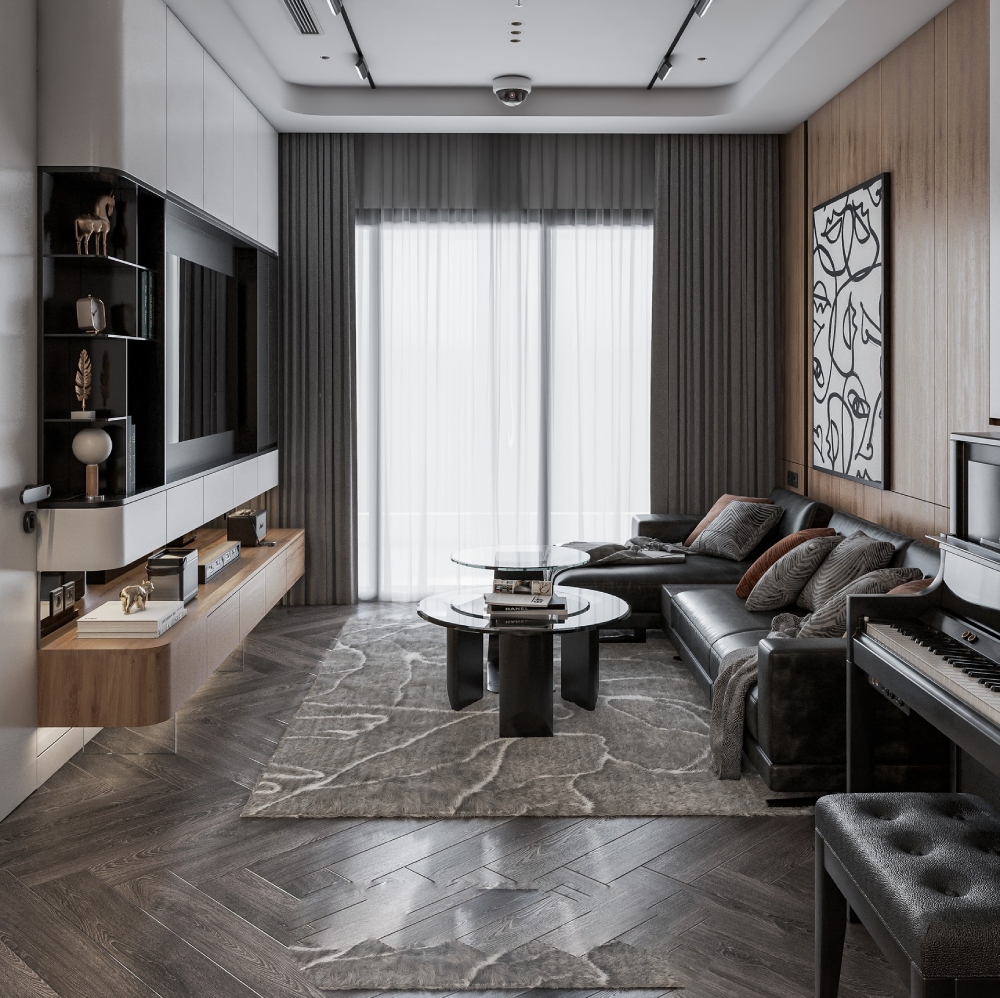 Thiết kế căn hộ chung cư 130m² cho phòng khách