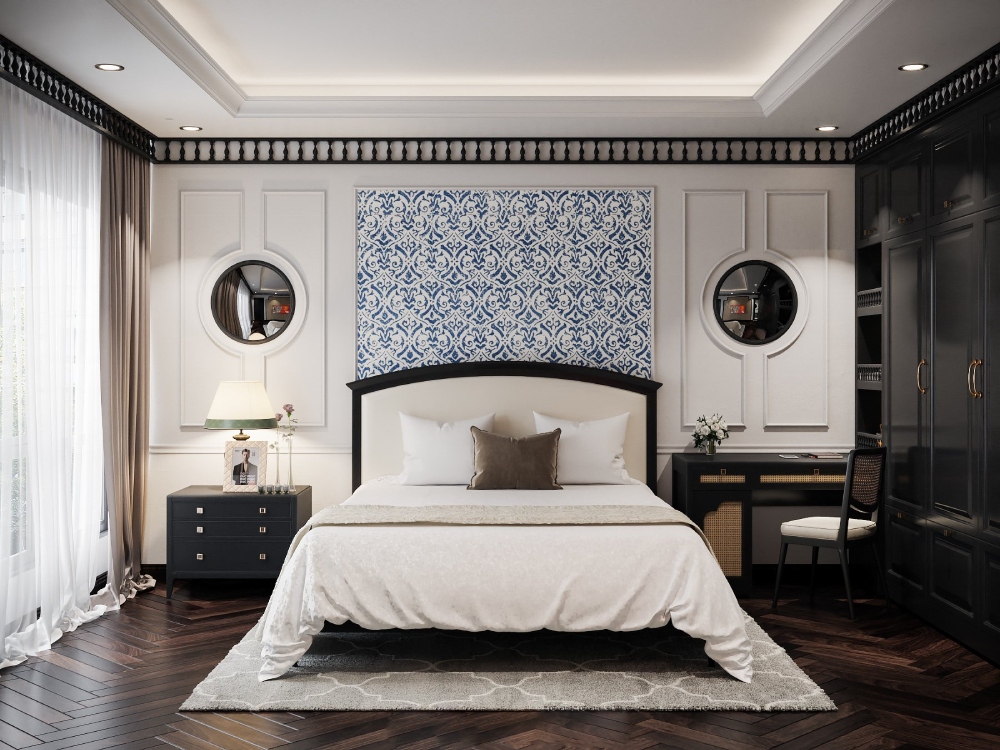Mẫu thiết kế nội thất chung cư phong cách Indochine