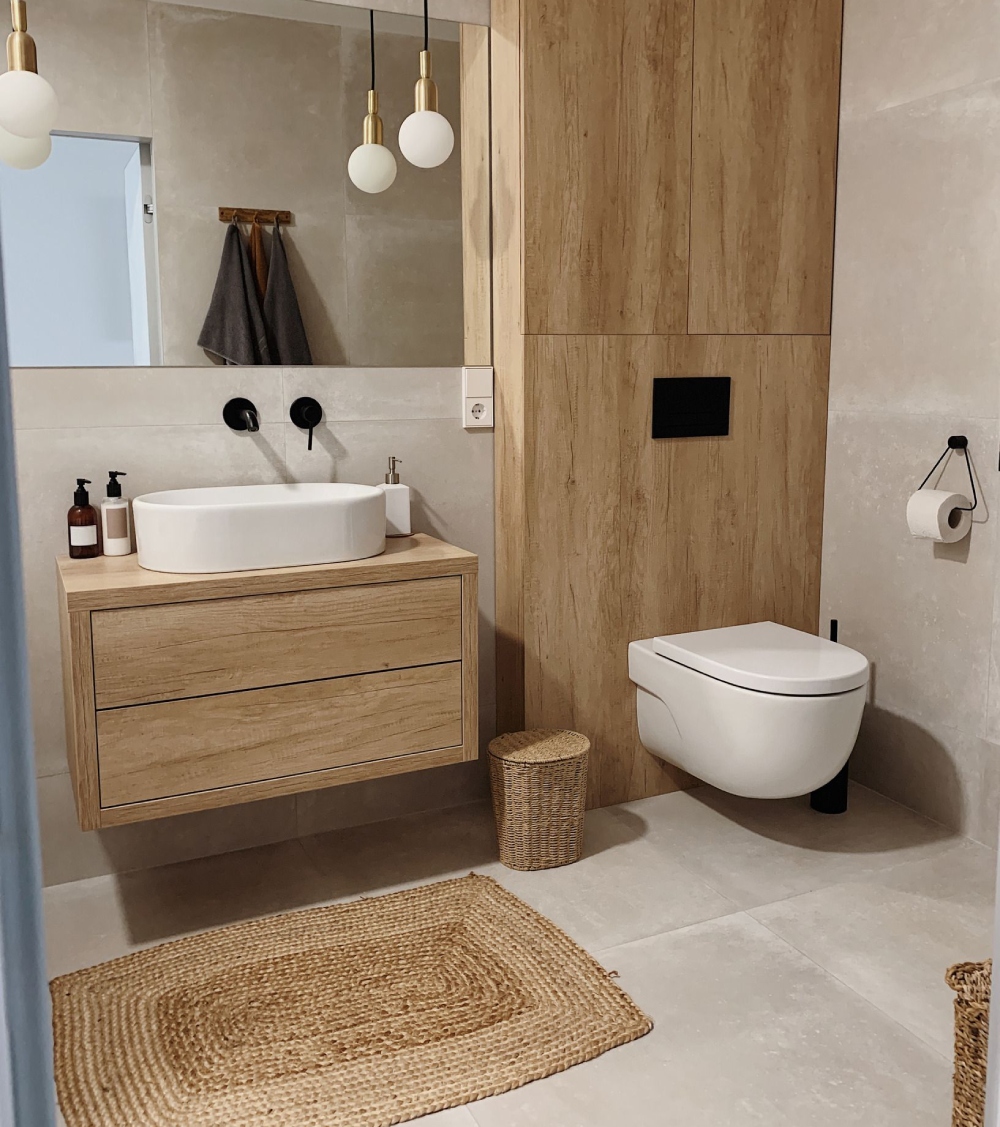 Mẫu thiết kế nội thất chung cư phong cách Scandinavian phòng tắm