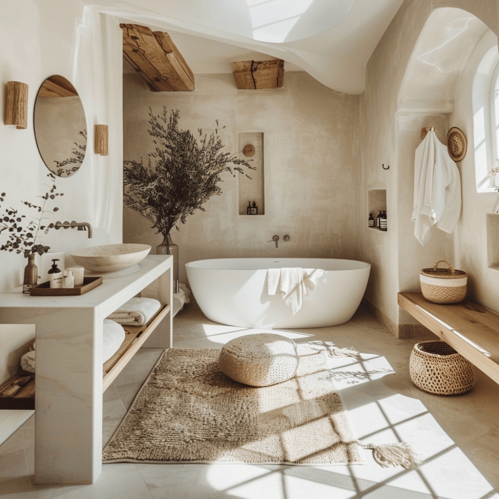 Mẫu thiết kế nội thất chung cư phong cách Scandinavian phòng tắm