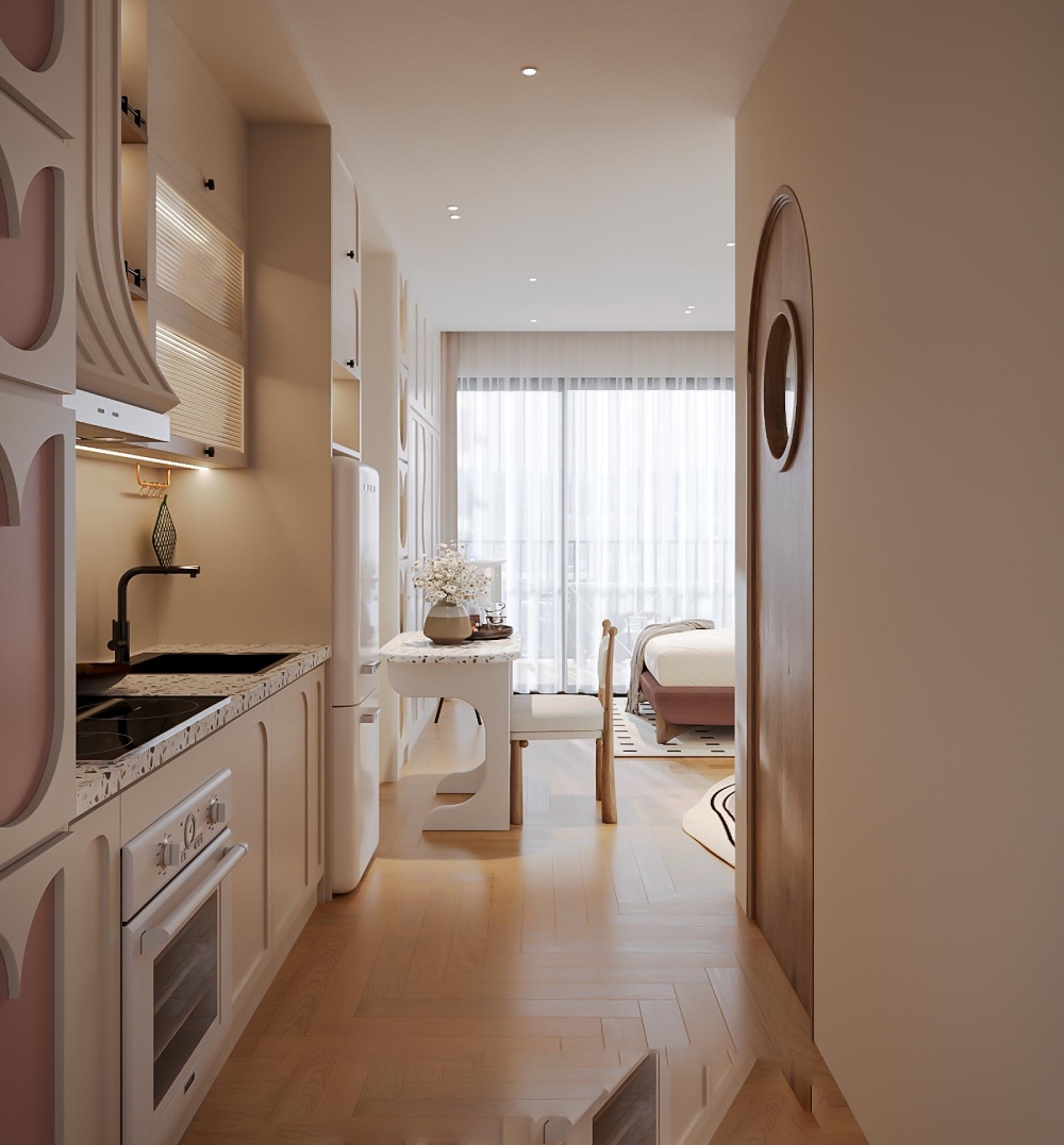 Mẫu thiết kế nội thất chung cư phong cách Scandinavian phòng tắm