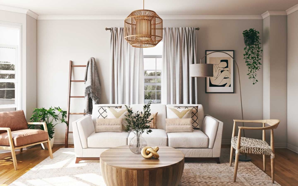 Mẫu thiết kế nội thất chung cư phong cách Scandinavian phòng khách