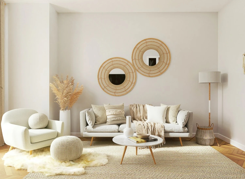 Mẫu thiết kế nội thất chung cư phong cách Scandinavian phòng khách