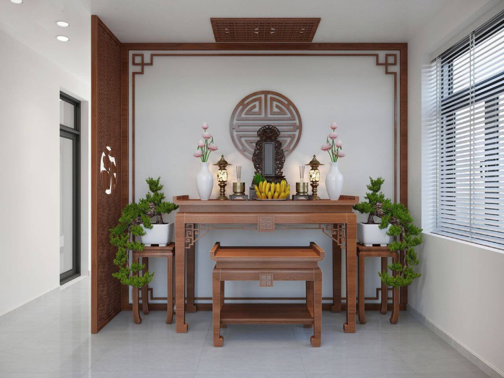 Thiết kế nội thất hợp phong thủy cho phòng thờ