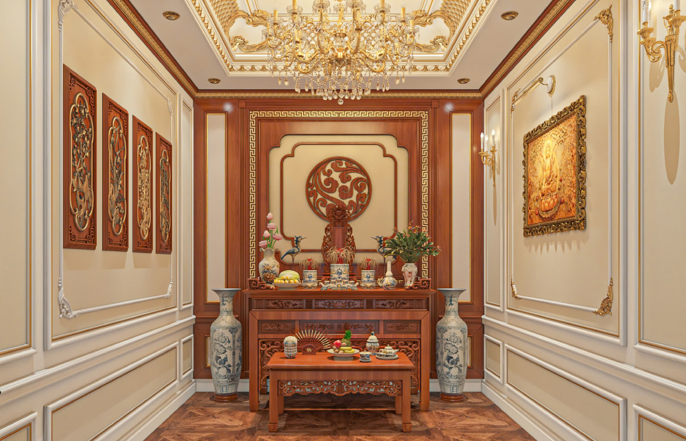 Thiết kế nội thất hợp phong thủy cho phòng thờ