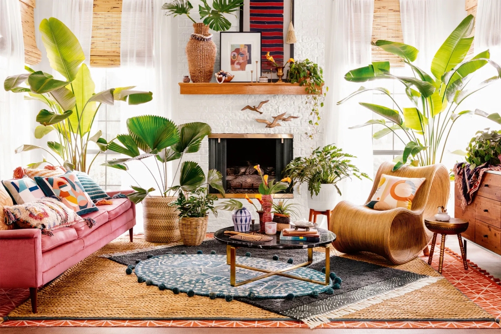 Cách trang trí nhà theo phong cách Bohemian cho phòng khách