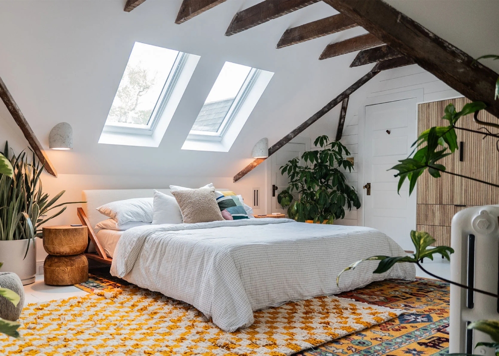 Cách trang trí phòng ngủ trên gác xép