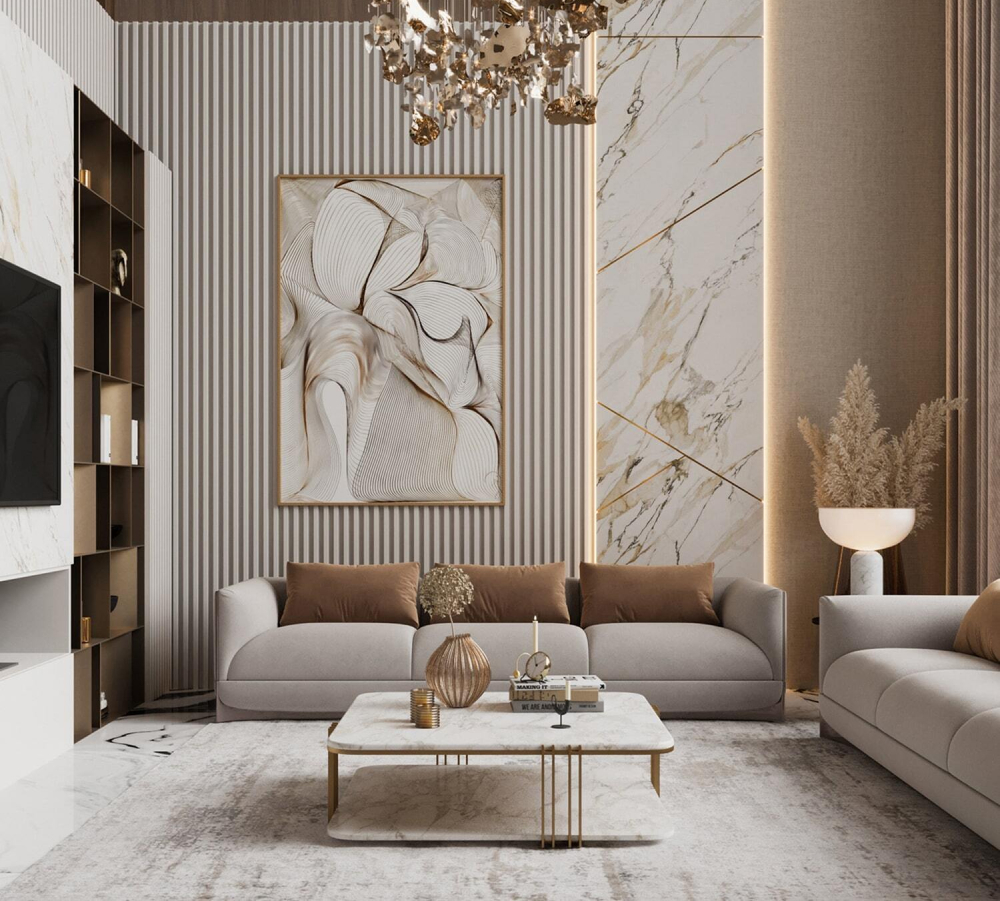 Nguyên tắc thiết kế nội thất phòng khách 25m2