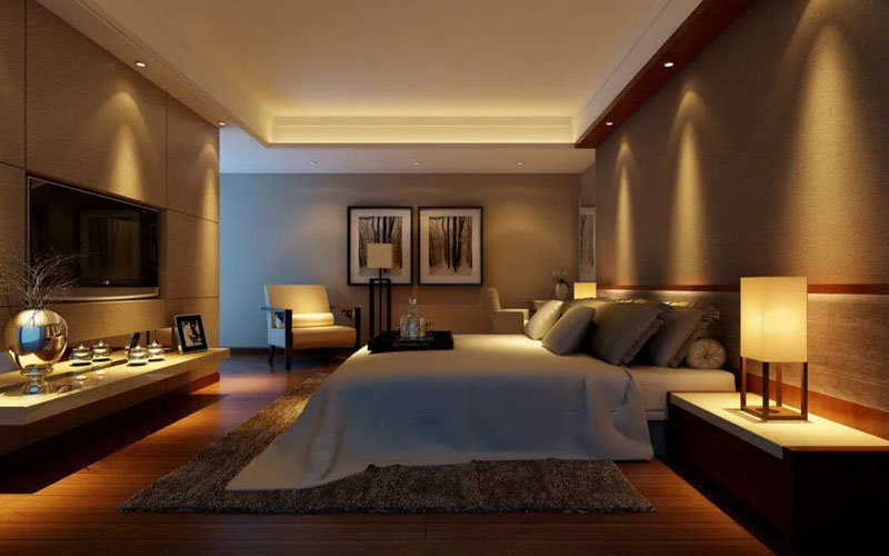 Phòng ngủ nên ưu tiên chiếu sáng gián tiếp