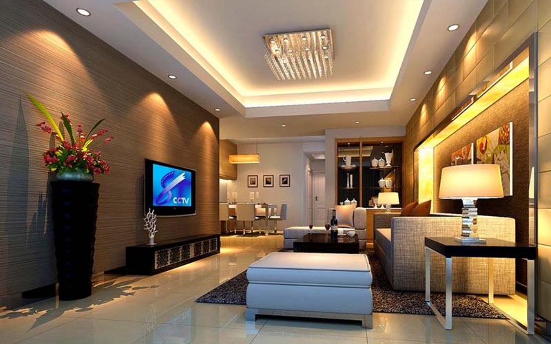 Phân lớp ánh sáng để làm nổi bật nội thất