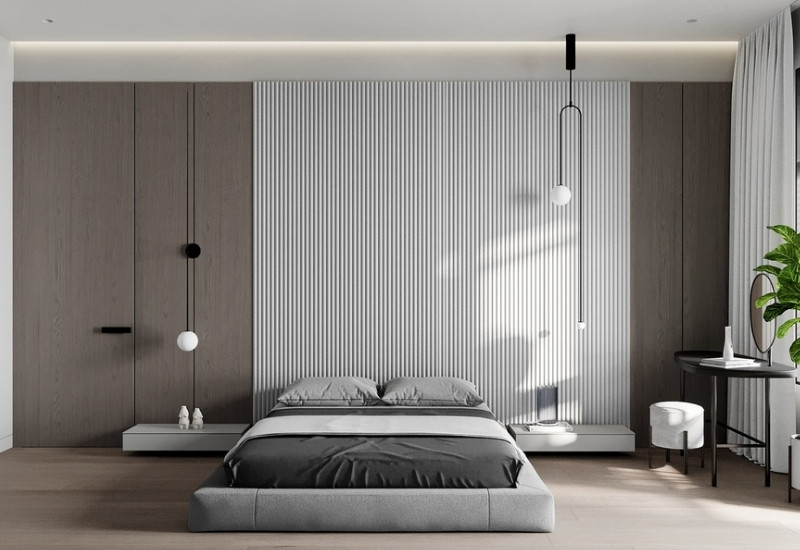 Mẫu trang trí nội thất phòng ngủ phong cách tối giản