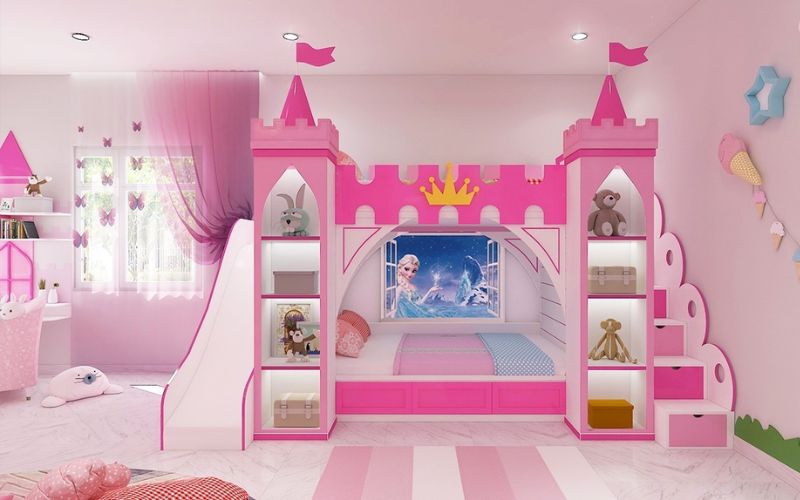 Phong cách công chúa mộng mơ với tông hồng - trắng