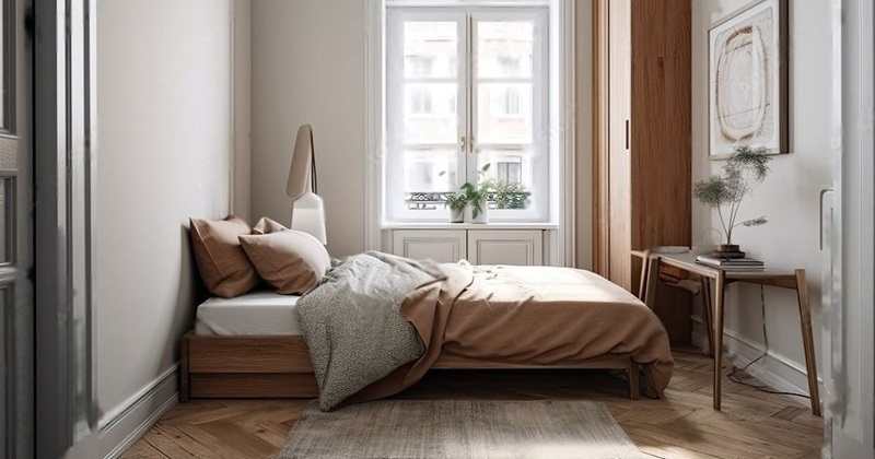 Sử dụng màu sắc và ánh sáng để giúp phòng ngủ rộng rãi hơn