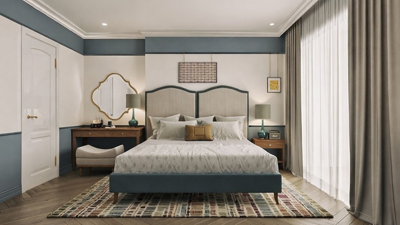 Gia chủ cộng thêm từ 3m2 - 5m2 nếu phòng ngủ tích hợp nhà vệ sinh khép kín bên trong