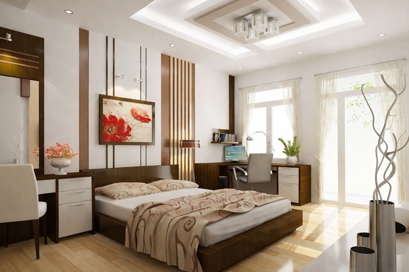 Diện tích phòng ngủ nhà cấp 4 dành cho phòng Master khá rộng và có thêm nhà vệ sinh 