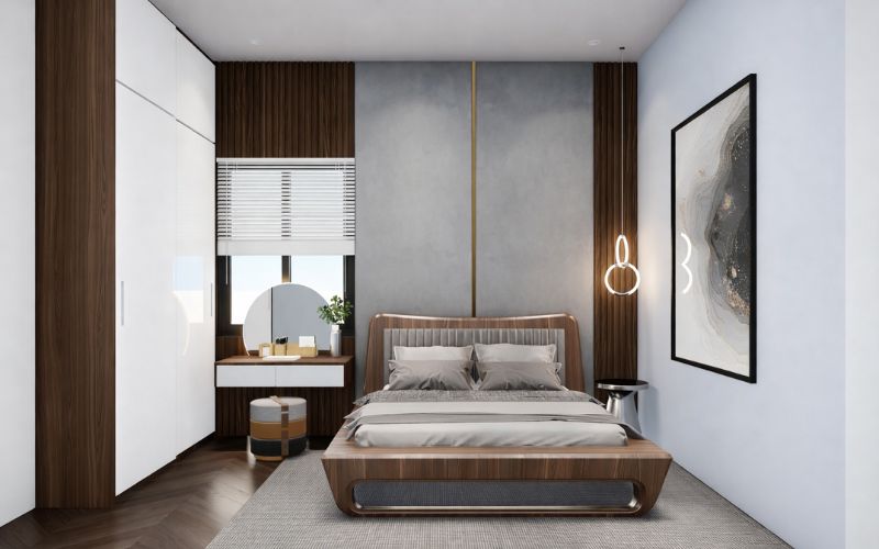 Nội thất phòng ngủ cho nhà mái Thái, mái Nhật