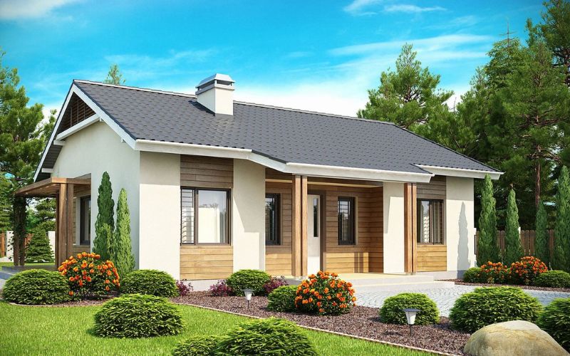 Mẫu nhà cấp 4 nông thôn hiện đại, chi phí thấp