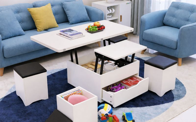 Dùng đồ nội thất đa năng cho phòng khách