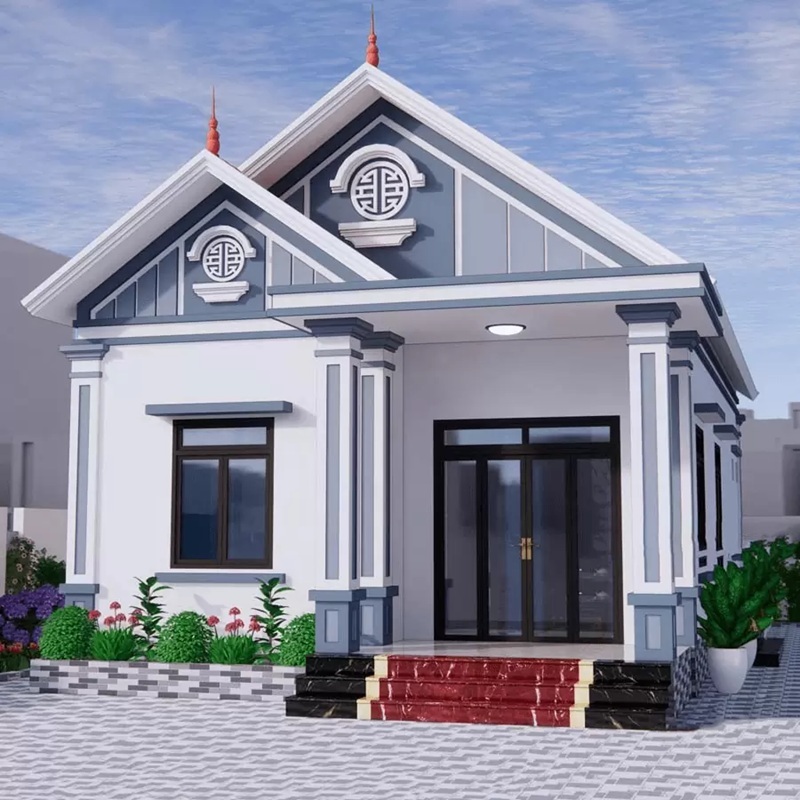 Mẫu nhà mái Thái, mái Nhật tinh tế cho diện tích 60m2 - 80m2