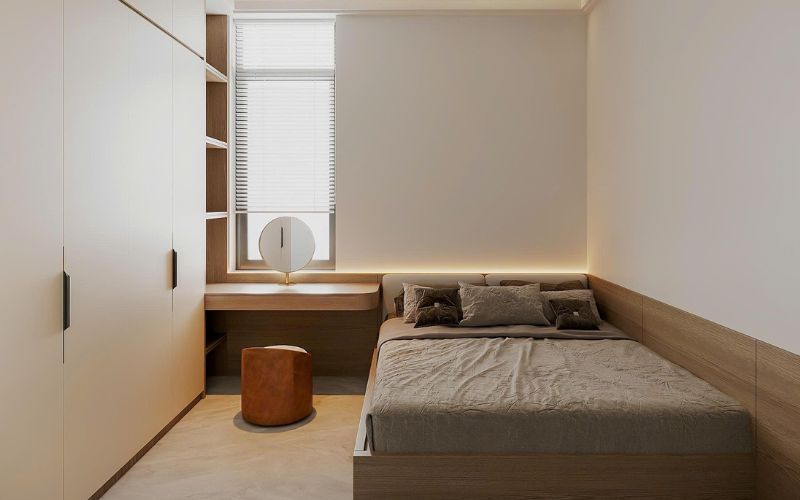 Phong cách tối giản loại bỏ chi tiết dư thừa để tạo cảm giác thông thoáng cho căn phòng