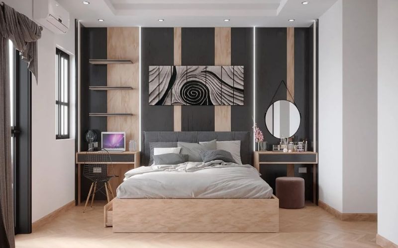 Phòng ngủ 12m2 theo phong cách hiện đại