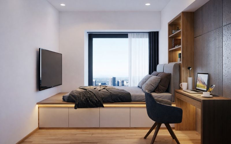 Phòng ngủ 12m2 cho người độc thân