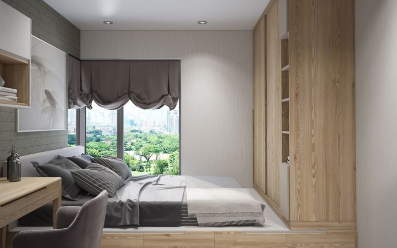 Tủ quần áo nên được thiết kế kịch trần để tận dụng chiều cao của căn phòng