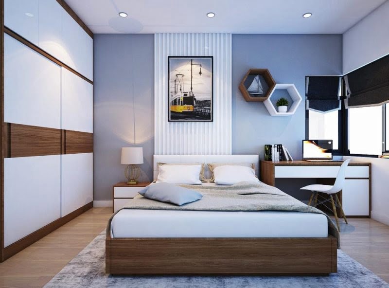 Diện tích 15m2 khó có thể tích hợp thêm phòng thay đồ hoặc nhà vệ sinh lớn