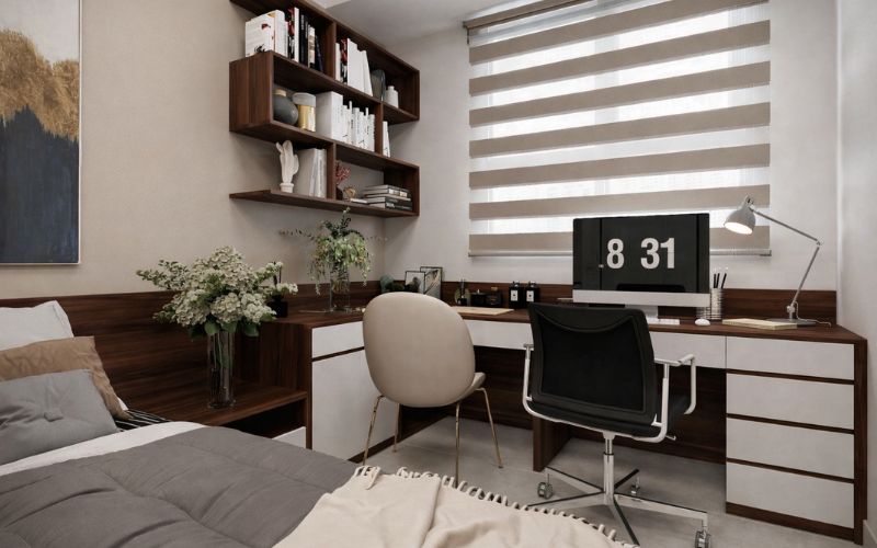 Phòng ngủ 15m2 có bàn làm việc