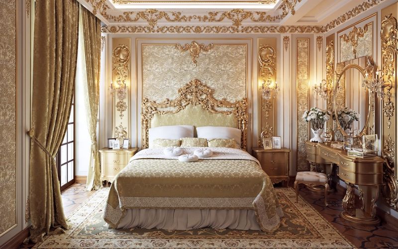 Ánh sáng vàng dịu nhẹ từ đèn ngủ để bàn mang lại cảm giác thư giãn tuyệt đối