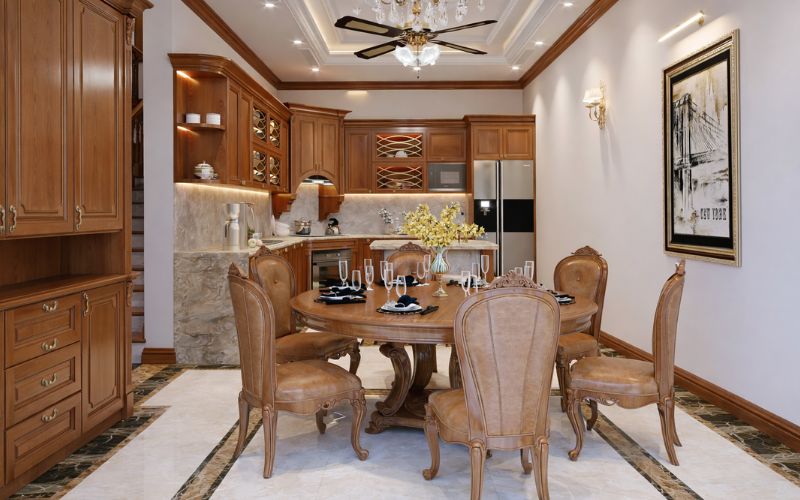 Gợi ý trang trí phòng ăn theo phong cách cổ điển