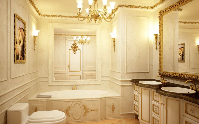 Hệ thống đèn tường tỏa ánh sáng nhẹ giúp không gian trở nên lung linh hơn