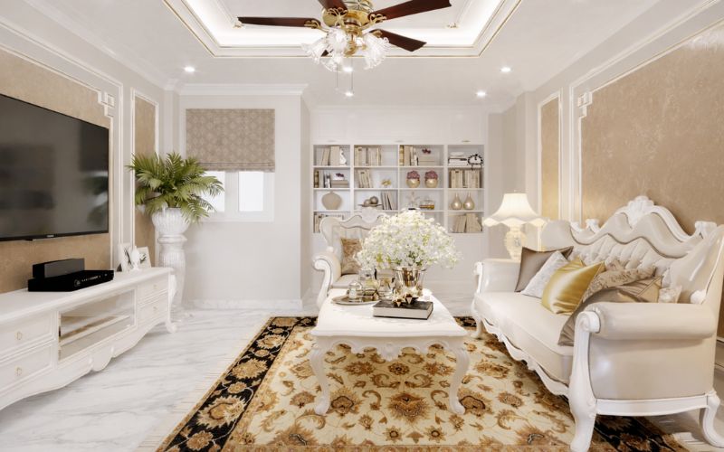 Sử dụng các tấm thảm trải sàn có hoa văn cầu kỳ