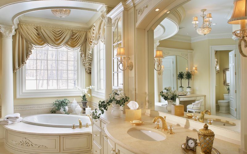 Gợi ý các trang trí phòng tắm theo phong cách cổ điển