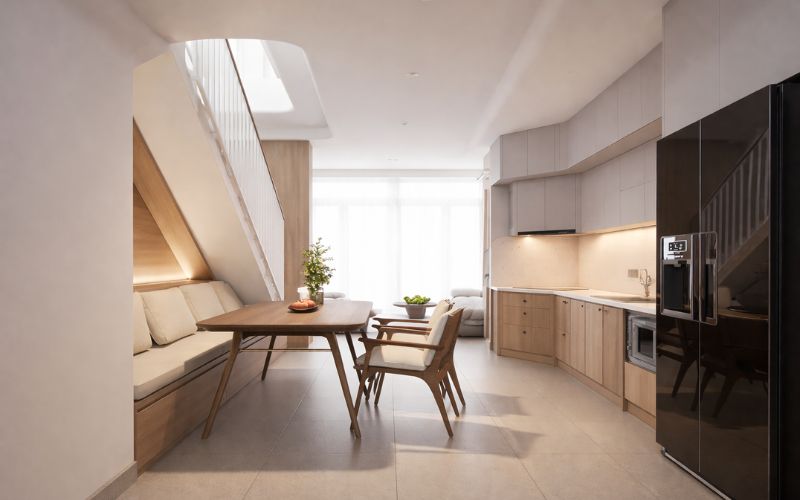 Tận dụng ánh sáng tự nhiên  giúp nhà rộng rãi hơn