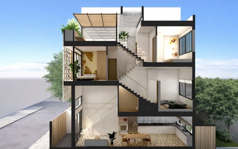 Đặc điểm nhà phố diện tích 40m2