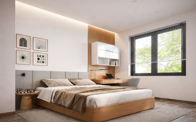 Thiết kế nội thất phòng ngủ 15m2 theo phong cách hiện đại