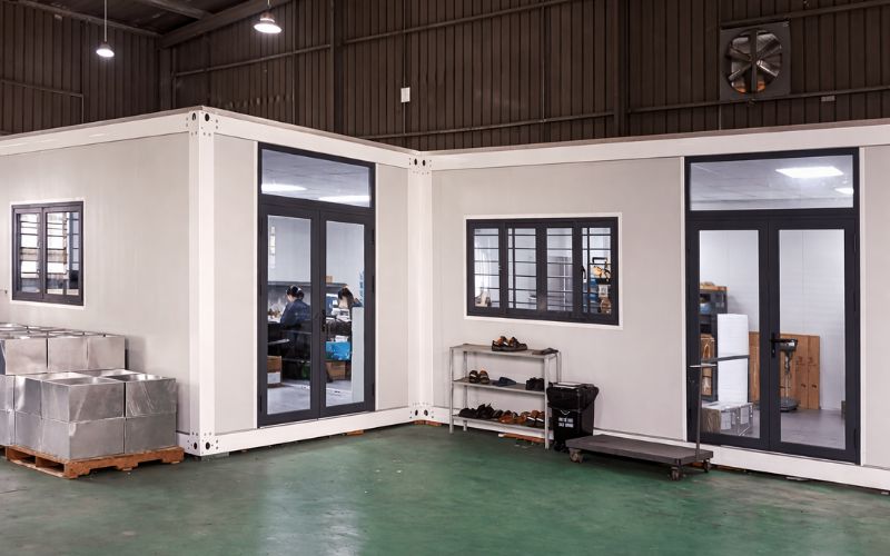 Thiết kế nội thất văn phòng nhà máy dạng lắp ghép