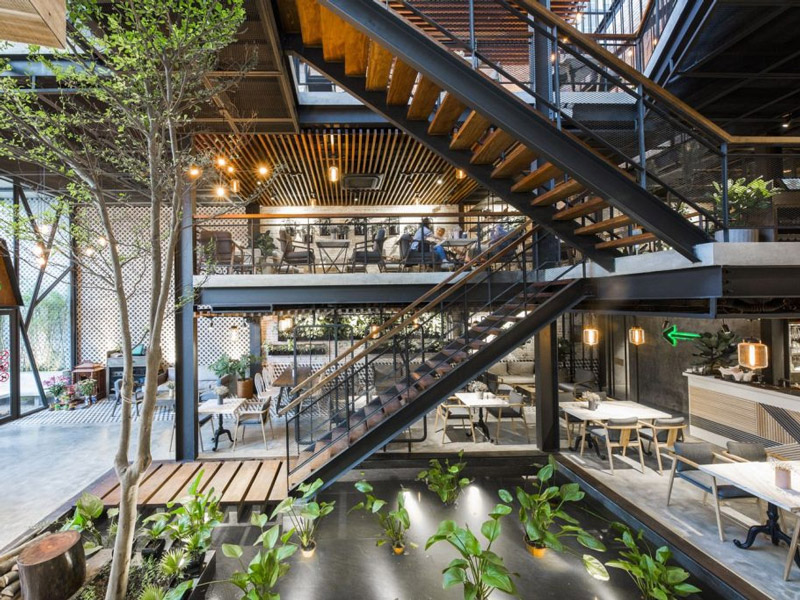 Nội thất văn phòng dạng khung thép