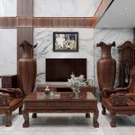 Gợi ý cách trang trí phòng khách nhà ống bằng gỗ đẹp, sang trọng